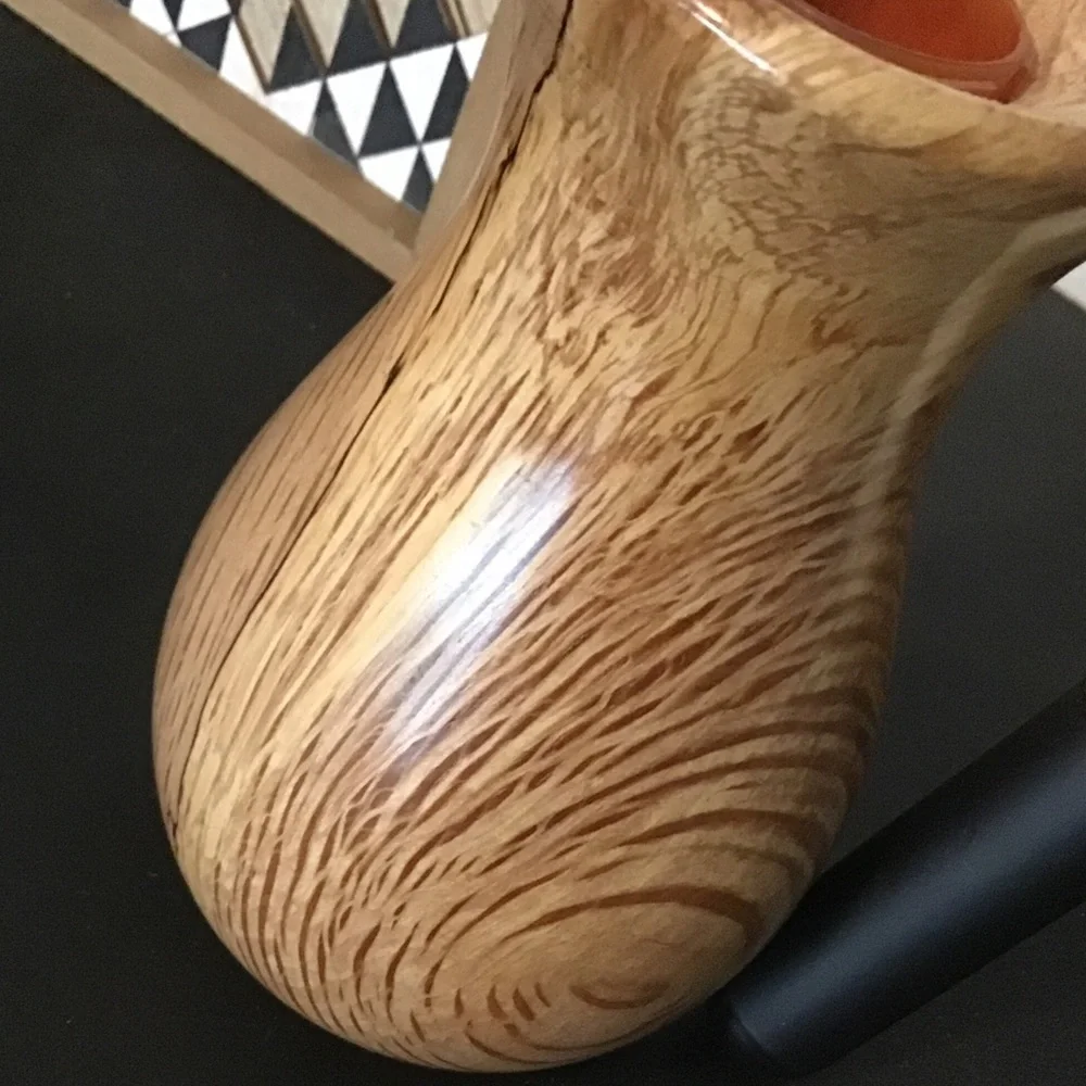 Beautiful wood flower vase